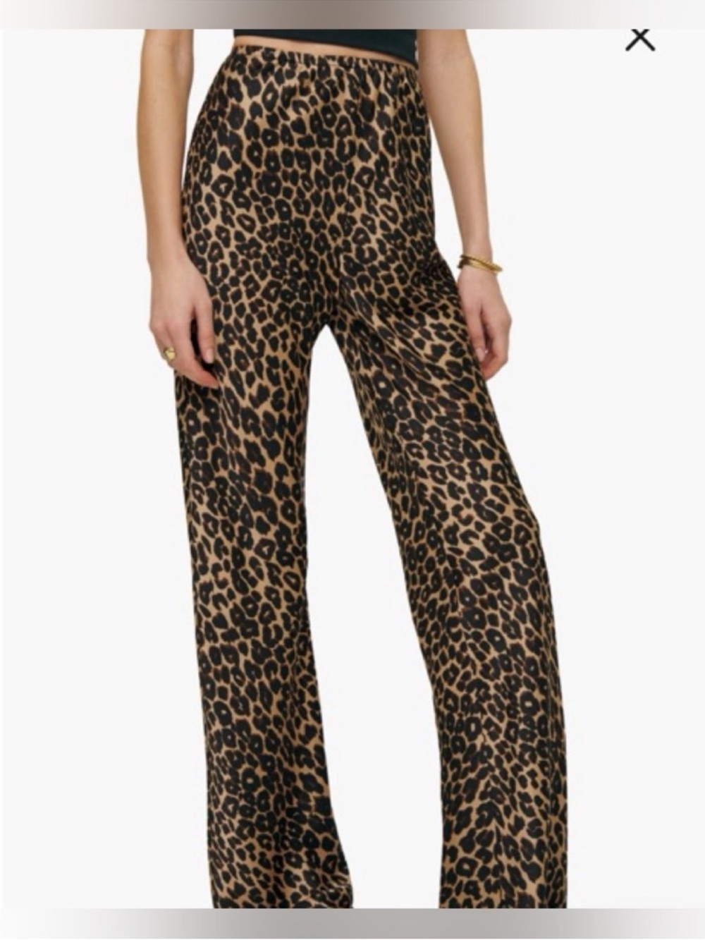 Reformation Leopard-Print Wide Leg Pants